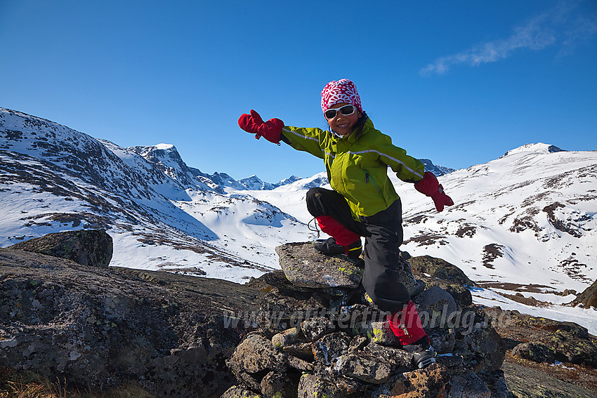 På Raudhamran med flotte Leirungsdalen i bakgrunnen.