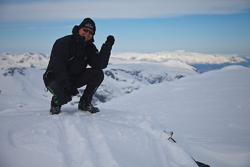 På toppen av Snønipa (1827 moh).