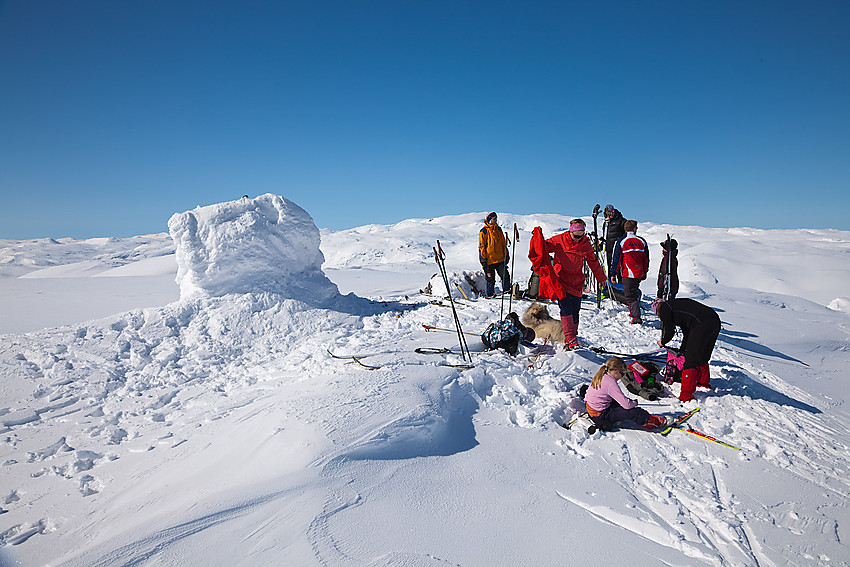 Barnas Turlag Valdres på toppen av Slettningsegge.