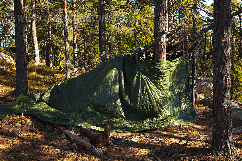 Gapahuk på toppen av Puttekollen.