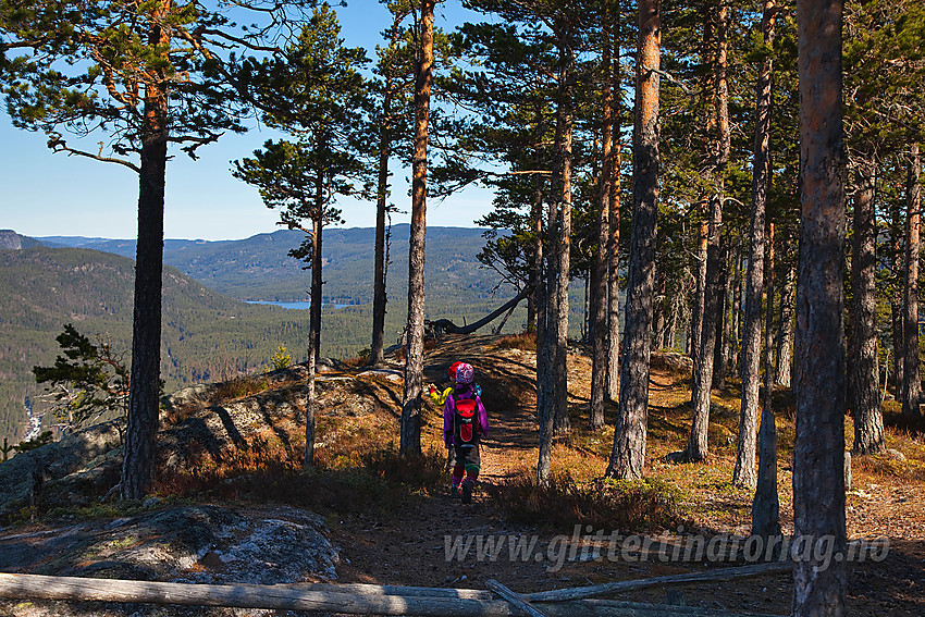 På vei over topplatået på Puttekollen.