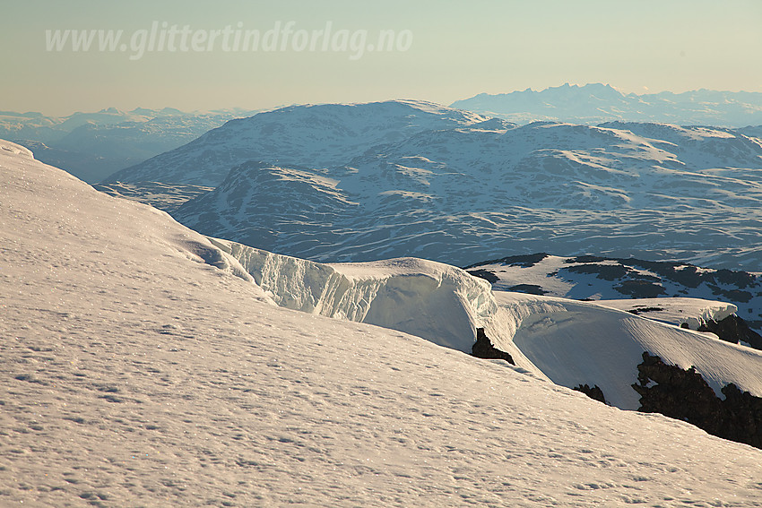 Fra Stiganosfjellet mot Grånosi, Bleia og Hurrungane.