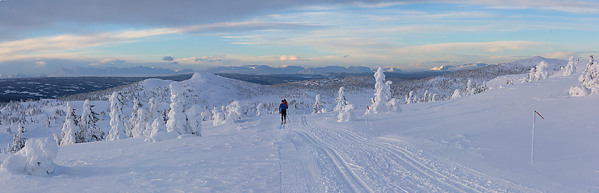 I skiløypa fra Aurdal fjellpark mot Bjørgovarden.