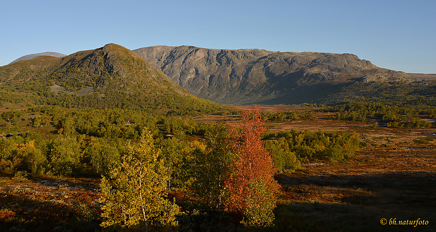 En fin dag i fjellet med høstfarger