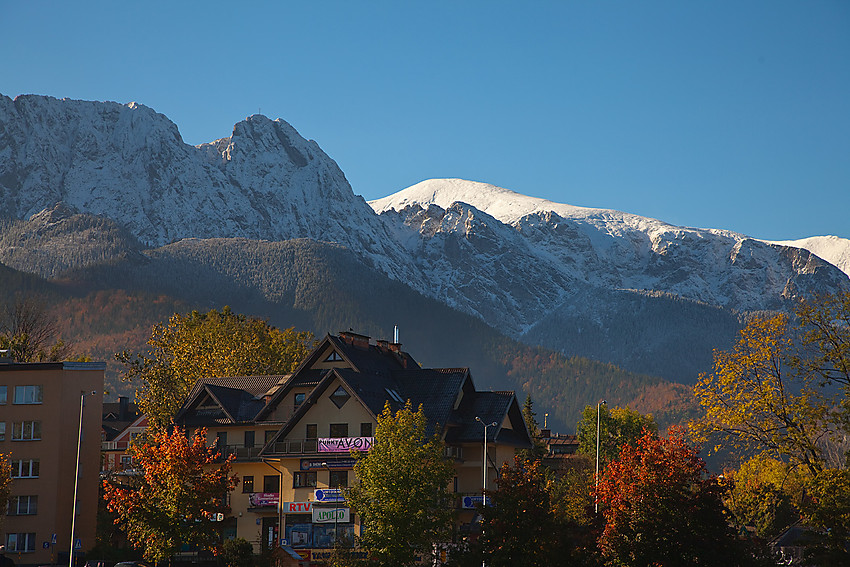 I Zakopane mot Tatrafjellene.