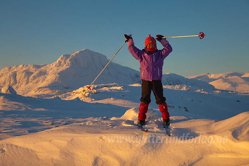 På toppen av Heklefjell med Bitihorn bak.