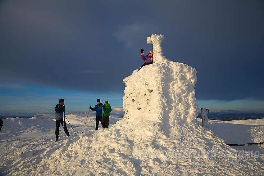 På toppen av Bjørgovarden en romjulsettermiddag.