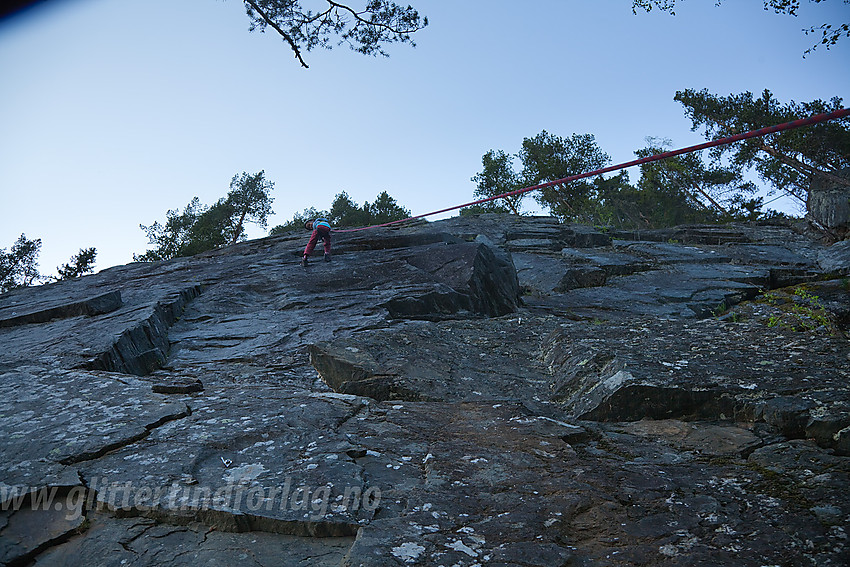 Klatring med Barnas Turlag Valdres i Flaggberget.