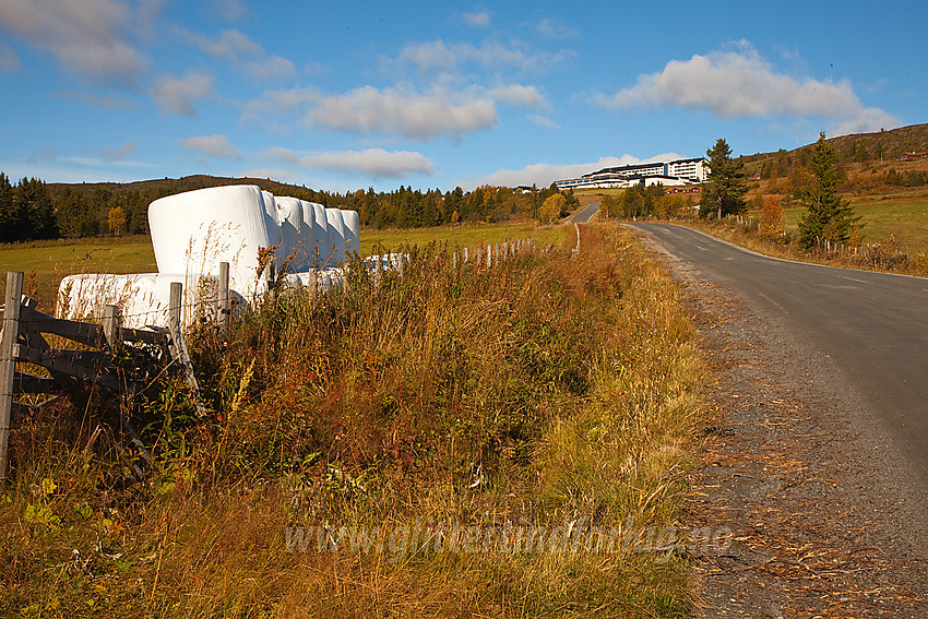 Veien opp mot Storefjell Høyfjellshotell.