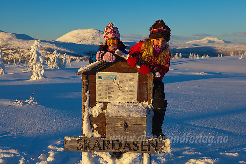 På toppen av Skardåsen. Rundemellen bl.a. i bakgrunnen.