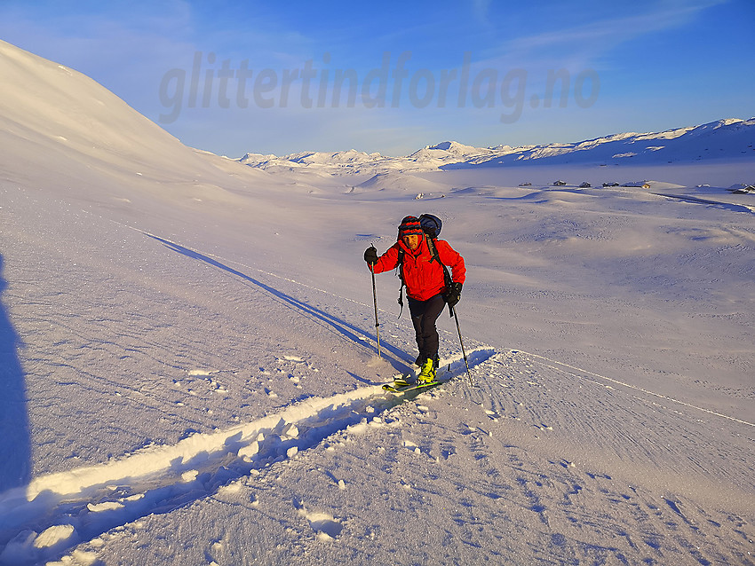 På tur til Galden fra Tyinstølen en gnistrende januarmorgen.