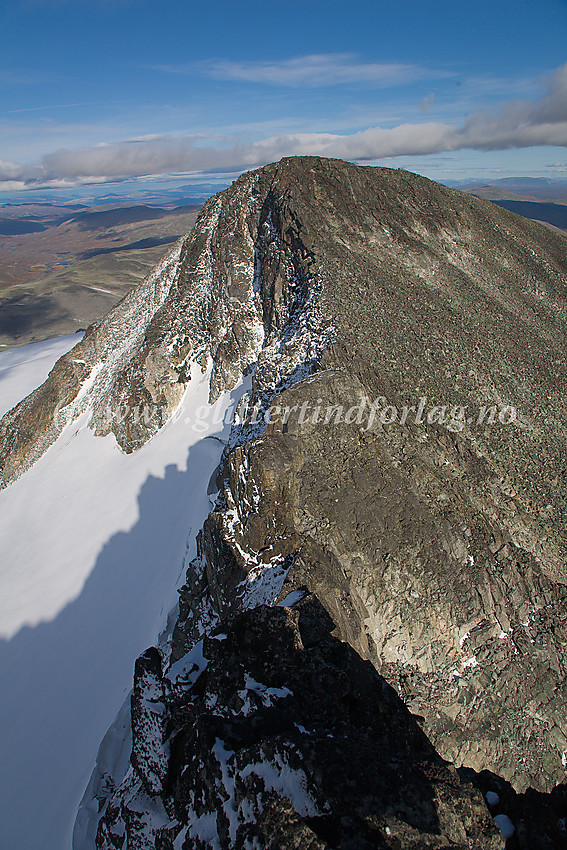 Fra Sørvestre (2220 moh) mot Søraustre (2232 moh) Styggehøbreatinden.