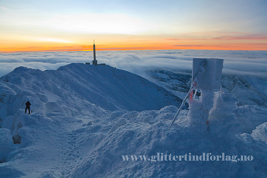 På Gaustatoppen grytidlig romjulsmorgen.