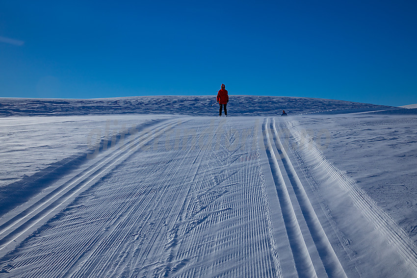 Skiløpere på Jomfruslettfjellet.