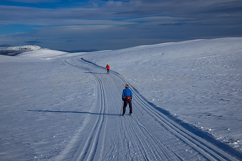 Skiløpere på Jomfruslettfjellet.