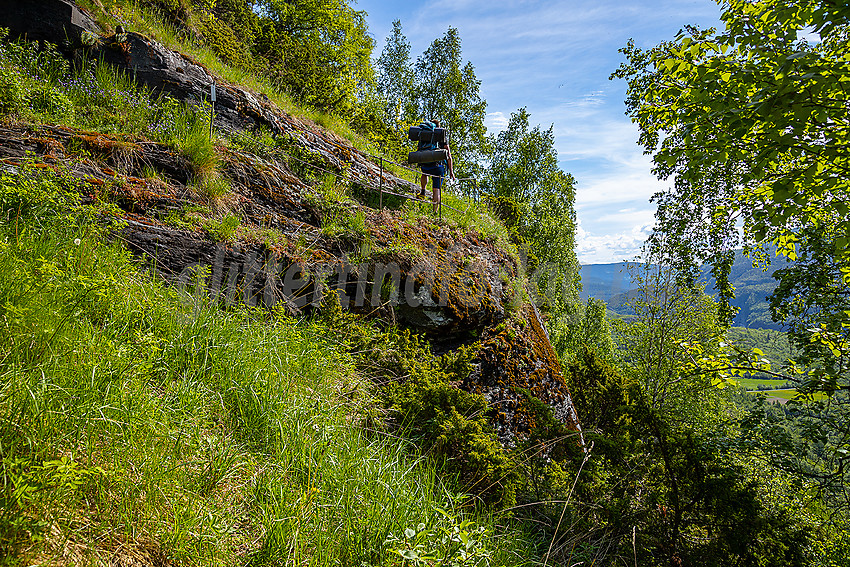 På vei opp Leirholstigen.