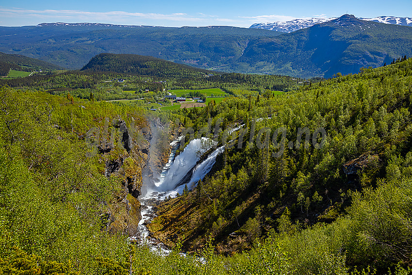 Sputrefossen sett ovenfra.