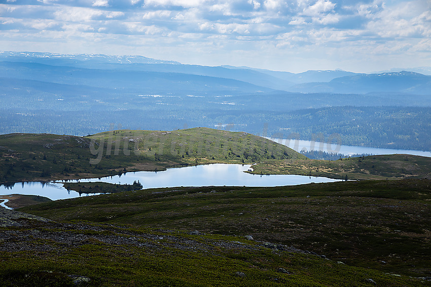 Utsikt fra Rauddalsfjellet mot Dansartjerne.