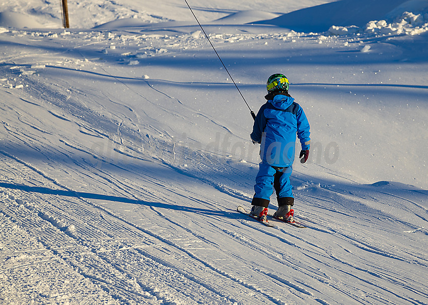 Valdres alpinsenter i Aurdal en flott januardag.