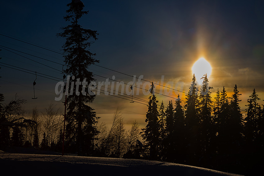 Valdres alpinsenter i Aurdal en flott januardag.