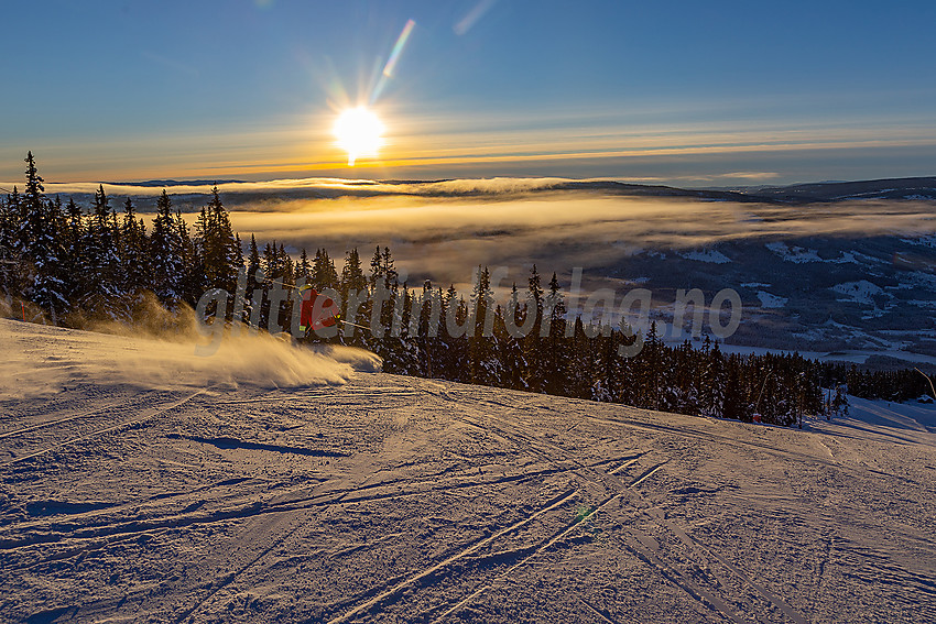 Valdres alpinsenter i Aurdal en flott januardag.