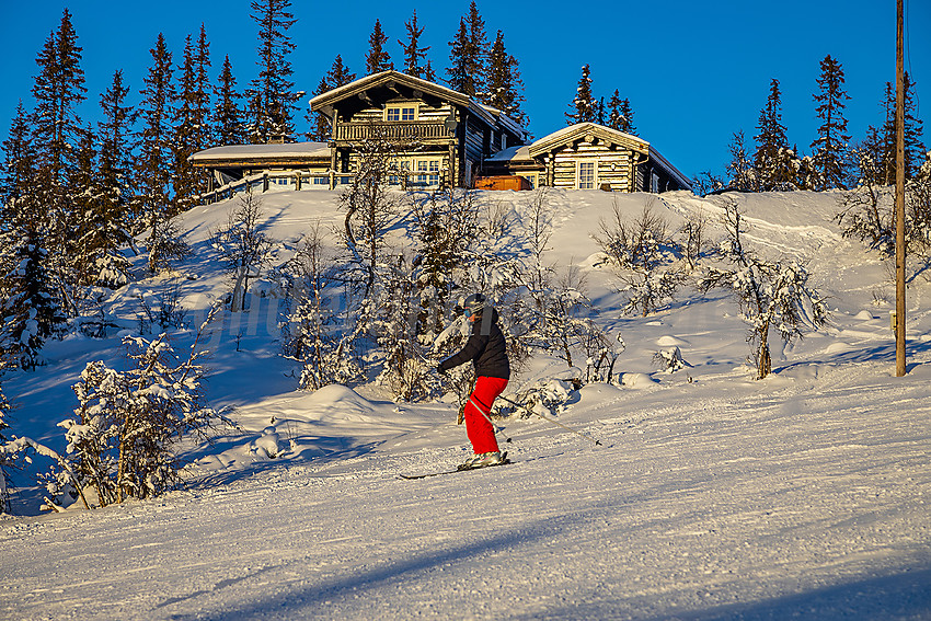 Valdres alpinsenter i Aurdal en flott januardag.