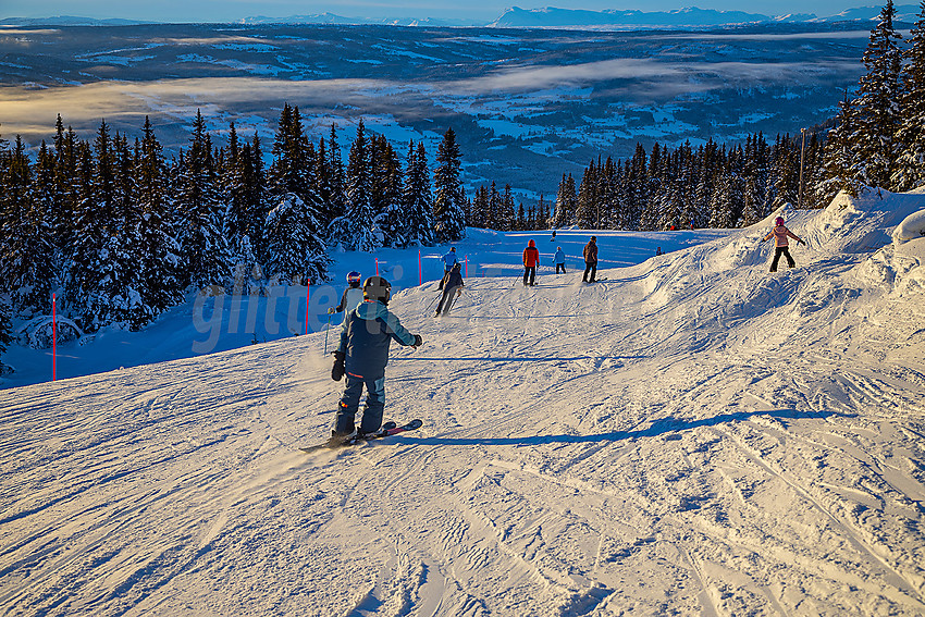 Valdres alpinsenter i Aurdal en flott januardag.