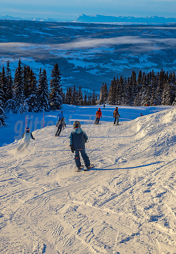 Valdres alpinsenter i Aurdal en flott januardag.