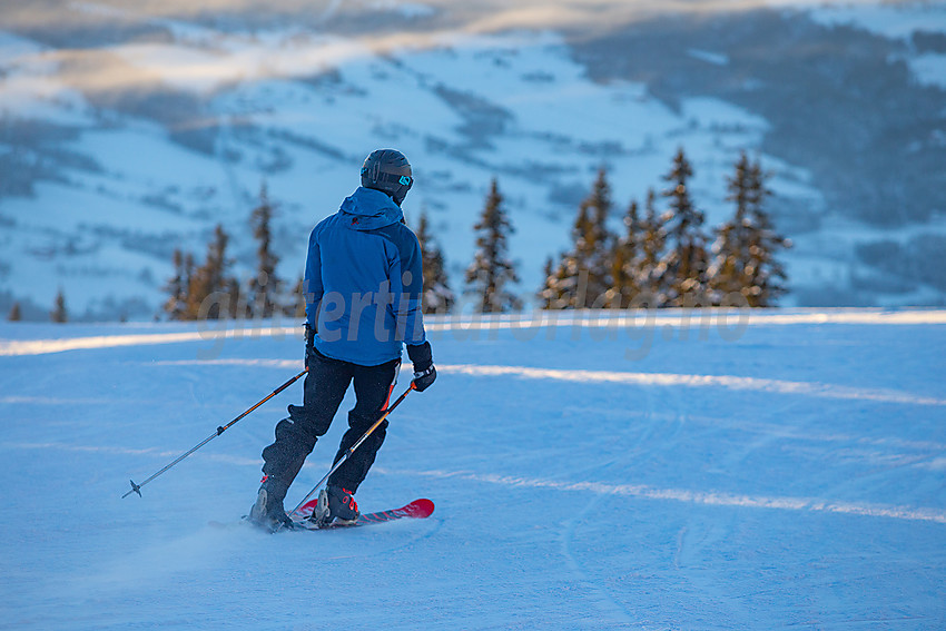 Valdres alpinsenter i Aurdal en flott januardag.