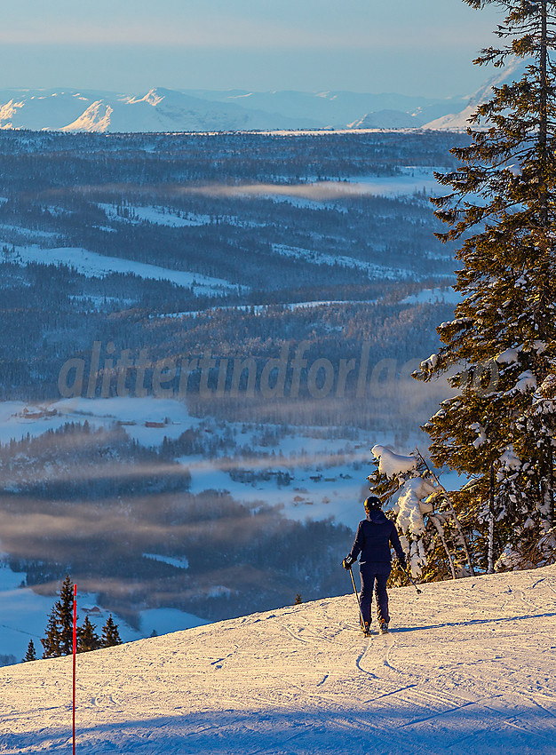 Valdres alpinsenter i Aurdal en flott januardag.