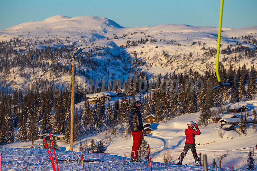 Valdres alpinsenter i Aurdal en flott januardag.