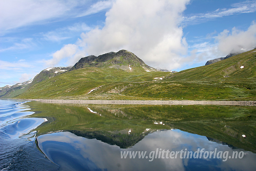 Fra Bygdin med utsikt nord-nordvestover i retning Langedalen.