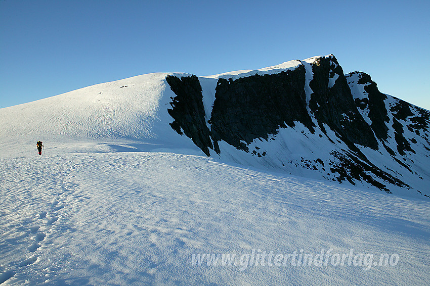 Rett før den siste bakken opp til Galdebergtinden (2075 moh).