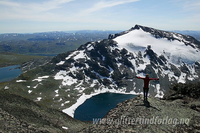 Utsikt fra Slettmarkkampen sørover mot Galdebergtinden (2075 moh).