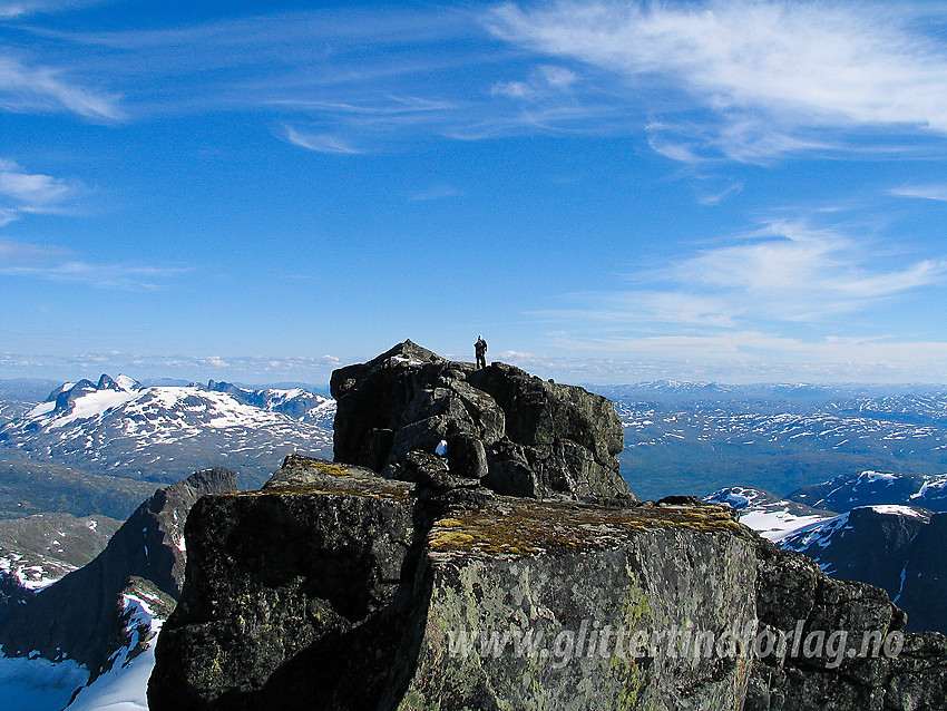 Nørdre Maradalstinden (2160 moh) sett fra nordvest.