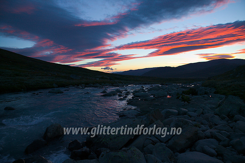 Soloppgang i Leirungsdalen en septembermorgen. 