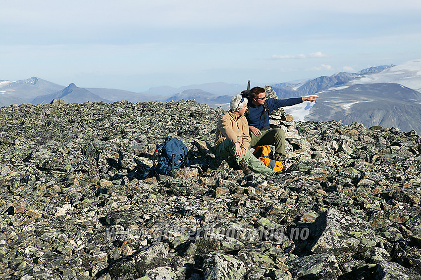 På toppen av Galdhøe (2283 moh.).